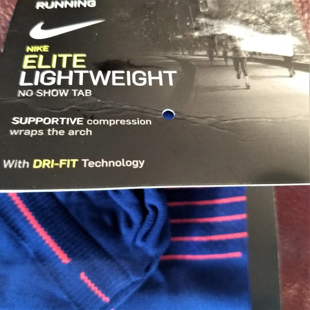 LOT of 2 Pair Socks NWT  Running Athletic Elite Men 6-7.5 Women 7.5-9 - Picture 3 of 4
